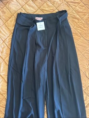 Flying Tomato Black High-Waisted Wide Leg Trousers